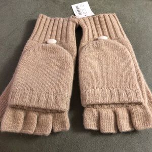 J Crew convertible fingerless gloves - beige